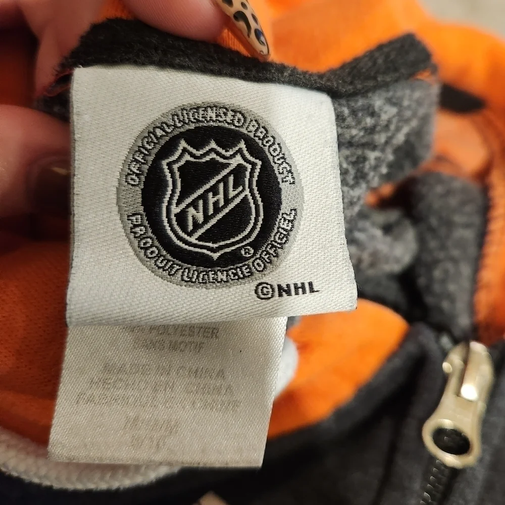 Philadelphia Flyers Hockey Zip Up Hooded Sweatshirt Size Medium